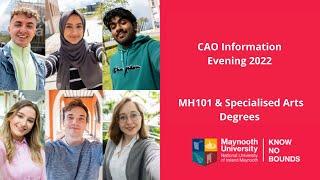 CAO Information Evening - MH101 & Specialised Arts Degrees
