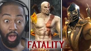 Street Fighter Fan Reacts to EVERY Mortal Kombat Fatality (FIRST TIME)