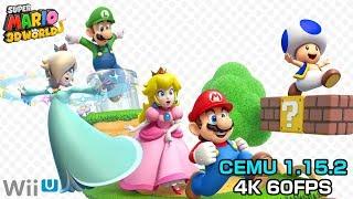 CEMU 1.15.2 - 50 Minutes of Super Mario 3D World 4K 60 FPS