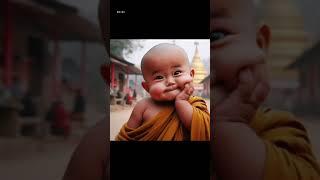 Baby monk ️  #virl #cutebaby #cute #baby #monk #littlemonk #funny #viralvideo #trending