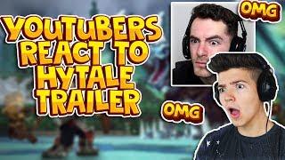 YOUTUBERS REACT TO *NEW* HYTALE TRAILER! HYTALE EPIC & FUNNY Moments