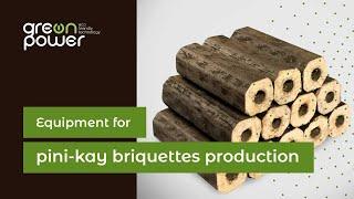 Equipment for pini-kay briquettes production from wood sawdus