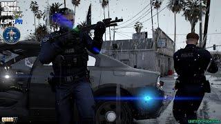 GTA V - LSPDFR 0.4.9 - LSPD/LAPD - Gang Unit - Gang Shootouts - 4K