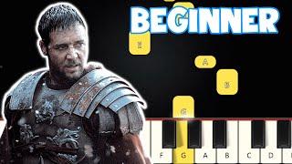 Now We Are Free - Gladiator | Beginner Piano Tutorial | Easy Piano