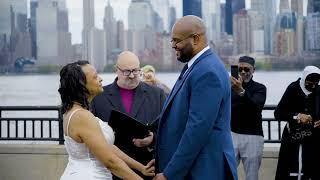 Cj X Tiffany Wedding Ceremony - Liberty State Park