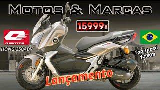 Mais 1 scooter pro nosso carnaval, QJMOTOR HONG 250ADV, top speed 129Km, preço 15.999 yuans