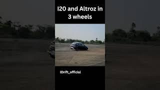 tata Altroz and Hyundai i20 on 3 wheels #tata #Hyundai