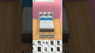 3 headboard hacks sims 4 (no cc) #shorts