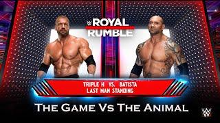 Triple H vs Batista - Epic Last Man Standing Battle of Titans #trending #viralvideo #wwe #video