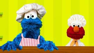 Sesame Street Alphabet Kitchen - Cookie Monster & Elmo make Cookies! - Kids Videos HD