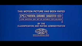 Imagine Entertainment/MPAA Rating Card (PG, 1995)