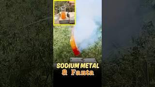 What Happens When You Drop Sodium Metal in Fanta? #scienceexperiment