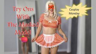 Spicy Cosplay Lingerie Costume  MIRROR VIEW  TRY ON | MASKED MODEL