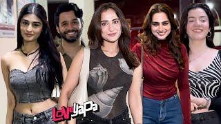 Ayesha Khan,Payal Gaming,Kusha Kapila,Ritvik Sahore,Aastha Shah At Loveyapa Movie Screening