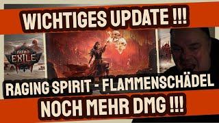 SRS RAGING SPIRIT / FLAMMENSCHÄDEL  DAMAGE UPDATE  Path of Exile 2  WITCH INFERNAL SRS Build