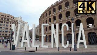 【4K】VALENCIA walking Tour 2021(Binaural City Sounds)