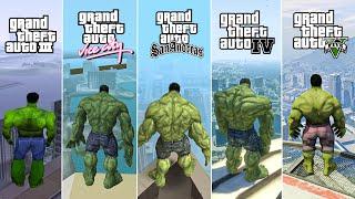 Hulk Jumping From Highest Point in GTA Games (2001 - 2024)