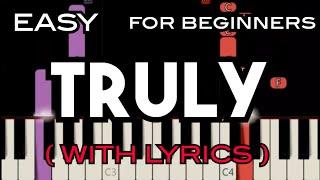 TRULY ( LYRICS ) - LIONEL RICHIE | SLOW & EASY PIANO
