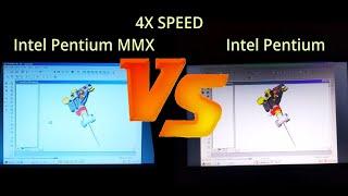 Intel Pentium MMX 100MHz vs Intel Pentium 100MHz. Socket 7 & Socket 3 100MHz x86 CPU challenge.