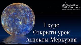 МЕРКУРИЙ В ГОРОСКОПЕ. АСПЕКТЫ МЕРКУРИЯ. Открытый урок 1 курс. Астролог Елена Негрей