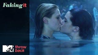 'Karma & Amy's Pool Kiss' ‍️‍‍ Official Throwback Clip | Faking It | MTV