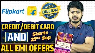 Flipkart Big Billion Days Credit/Debit Card & EMI Offer | iphone 15, samsung 23, laptops