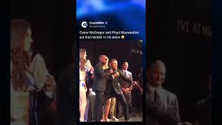 Conor McGregor and Floyd Mayweather put heckler in his place 