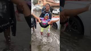 CLOWINING IN THE HURRICANE WATER #tommytheclown #Helensquad #Hellenhouse #dance #majorette