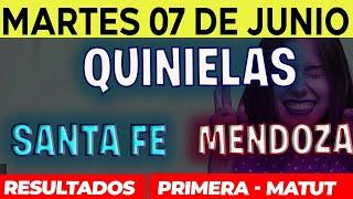 Quinielas Primera y matutina de Santa Fé y Mendoza, Martes 7 de Junio