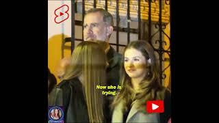 Princess Leonor was consoled by Infanta Sofia