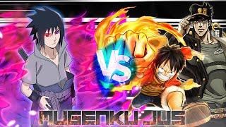 Sasuke Indra OP vs Jotaro K1 & Ultimate Luffy ANIME MUGEN JUS