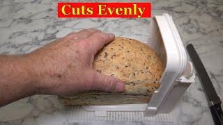 Compact Folding Bread Slicer with 5 Adjustable Thicknesses