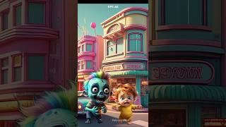 DIKEJAR ZOMBIE  #upinipin #kartun #cartoon #kartunanak #funny #shorts #short
