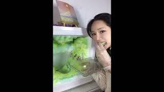 ASMR WHITE ICE EATING / FREEZER FROST EATING AND SCRAPING