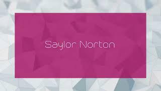 Saylor Norton - appearance