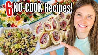 6 Quick & Easy NO-COOK Meals | The BEST TASTY Throw-Together Lunch & Dinner Recipes! | Julia Pacheco