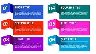 Create 6 steps 3D infographics in PowerPoint | Table of Contents | Ditch Bullet Points