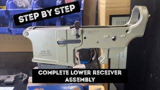 Step by step AR15 lower receiver assembly