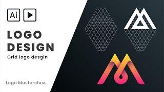 How to design a Letter logo with Grid | Logo design Tutorial