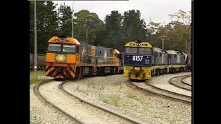 Australian diesel locomotives NR33 & NR108 - First NR limestone train to Medway - October 1999