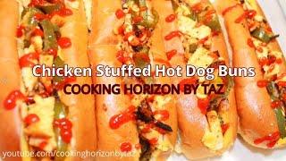 Chicken Stuffed Hot Dog Buns In The Oven