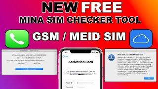 NEW FREE Mina Sim Lock Status Checker Tool For GSM/MEID SIM| Mina Meid/GSM Sim Activator | Checkra1n