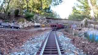 new garden train layout and rc boat pond 10