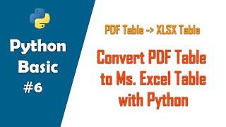 Convert PDF Table to Ms. Excel