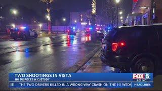 Police investigating two separate shootings in Vista Saturday night