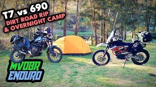 Tenere 700 vs KTM 690 Enduro: Dirt Road Blast & Overnight Camp - MVDBR Enduro #355