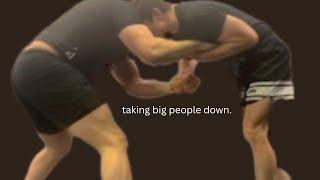 The best way to takedown a larger opponent | Setup, Takedown, and Finish.