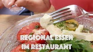 Regional essen im Restaurant Triangel