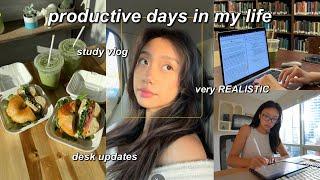 study vlog  productive days in my life ft. lots of studying, pharmacy work, desk updates etc