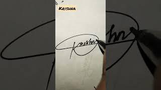 Krishna Name Signature Style ️ | Learn Signature Design | #youtube #shorts